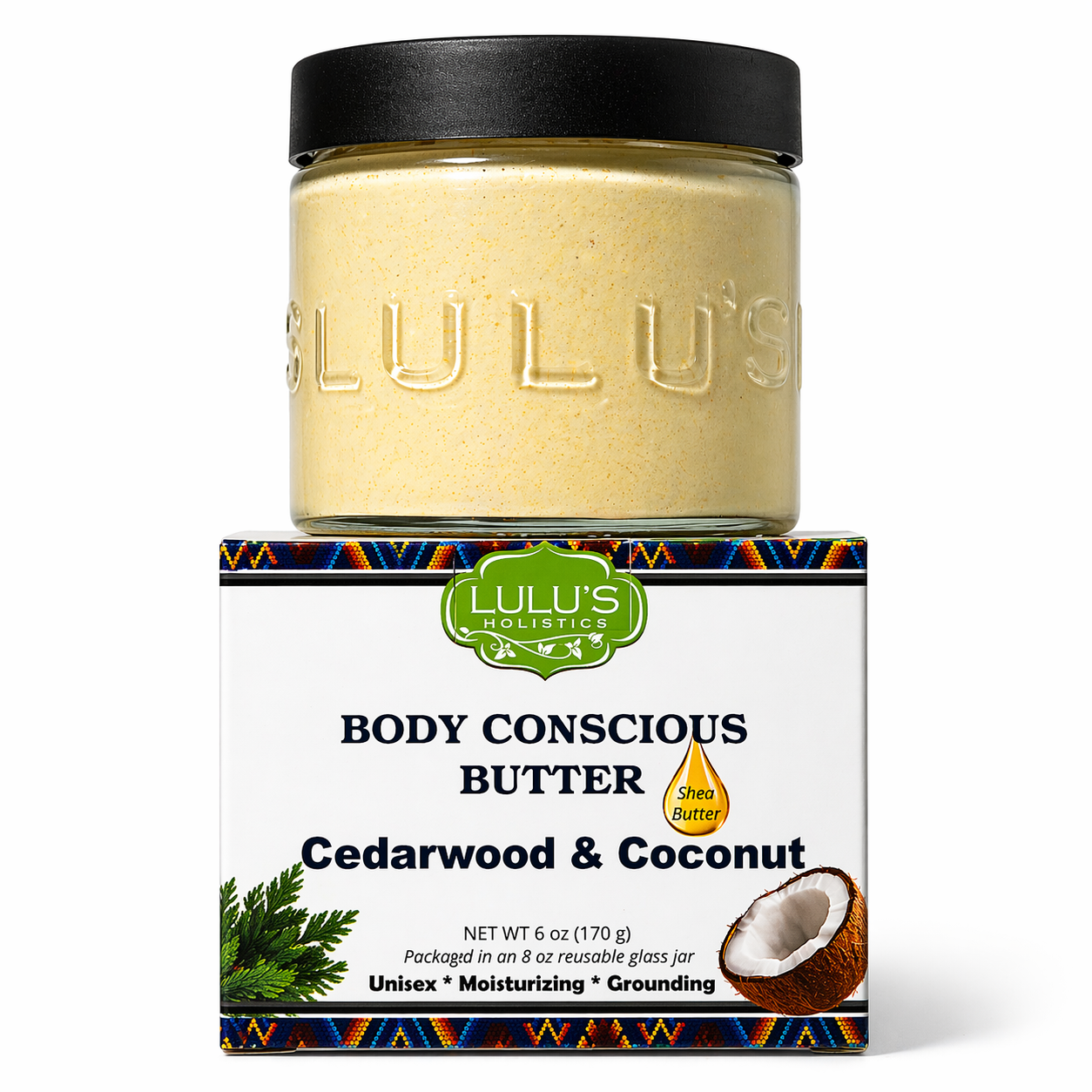 Manteca corporal de cedro y coco para una piel nutrida y sin irritaciones