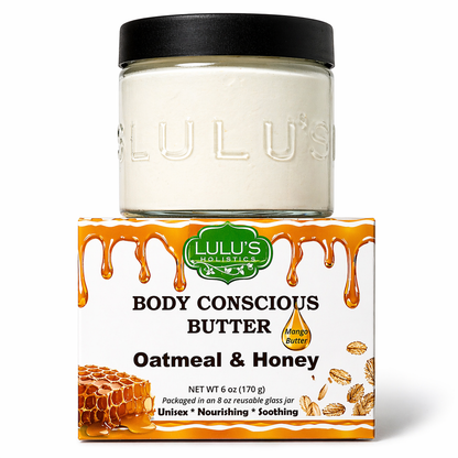Oatmeal & Honey Whipped Mango Body Butter – Non-Greasy, Gentle Hydration