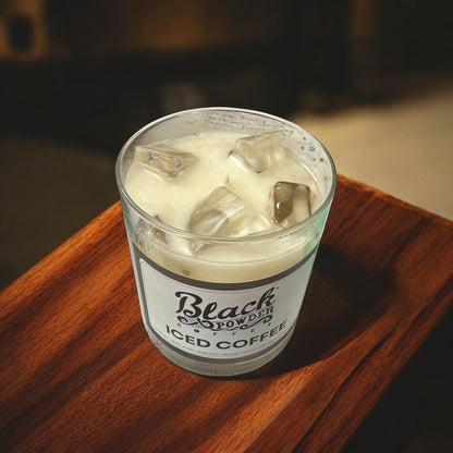 Vela de café helado con polvo negro