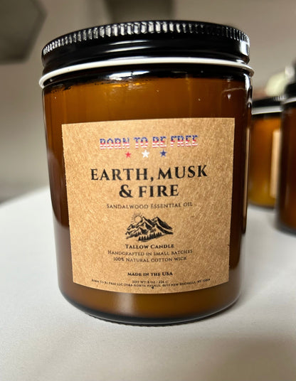 Earth Musk & Fire Tallow Candle
