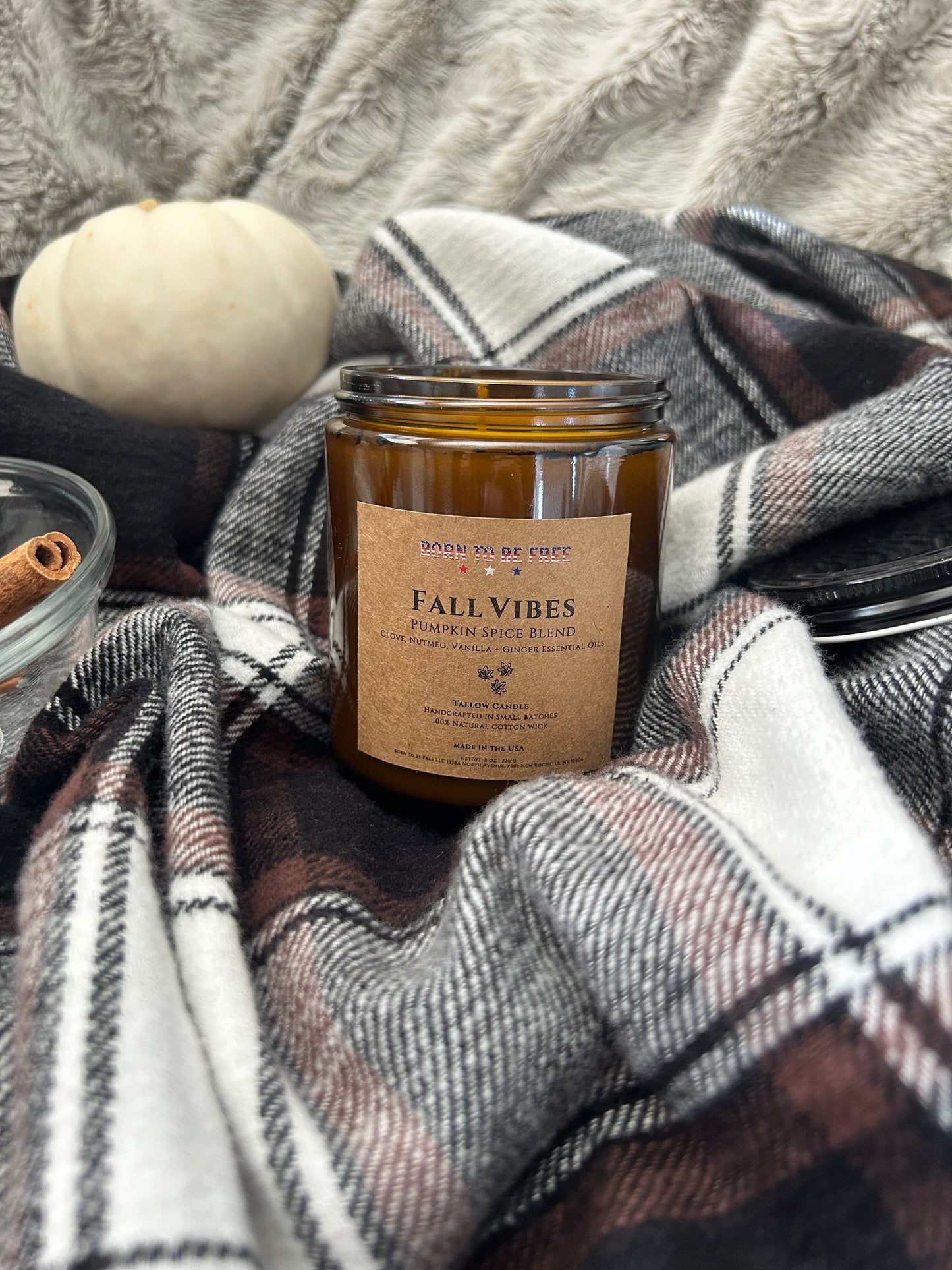 Fall Vibes- Pumpkin Spice Blend Tallow Candle