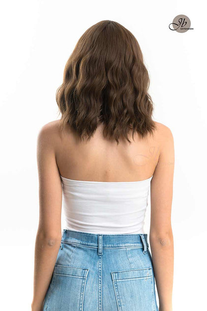 JBEXTENSION 12 Inches Short Brown Body Wave Wig FRANCESCA