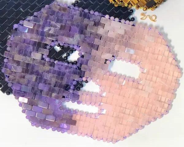 AMETHYST CLARITY + ROSE QUARTZ SELF-LOVE FACE MASK - Handmade