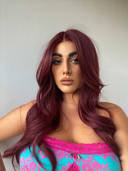 Get the Influencer Look: Pre-Cut Frontlace Glueless Wig EMMIE RED