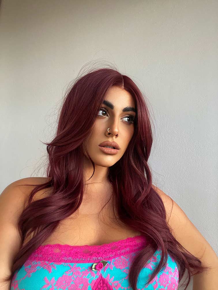 Get the Influencer Look: Pre-Cut Frontlace Glueless Wig EMMIE RED