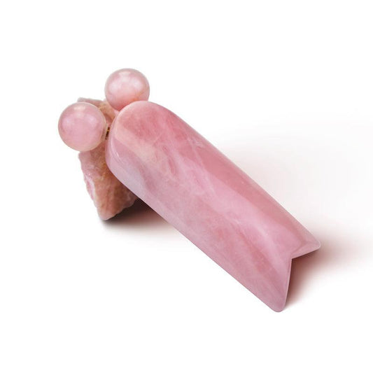 Kitty World's First Gua Sha with Roller - Rose Quartz