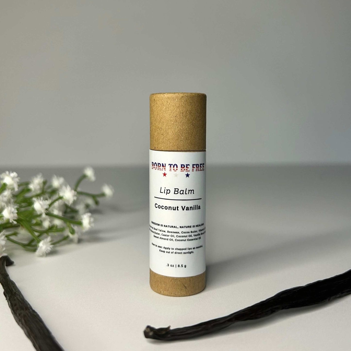 Bálsamo labial de coco y vainilla