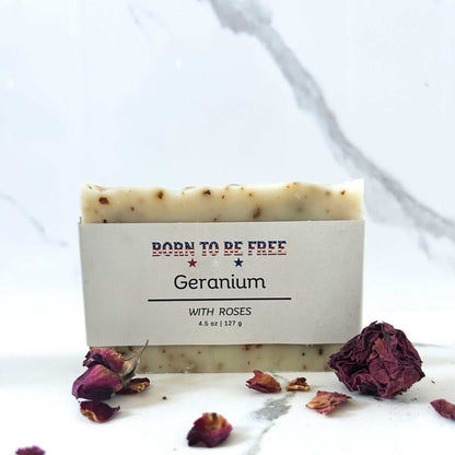Geranium & Rose Tallow Soap Bar
