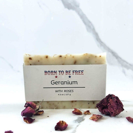 Geranium & Rose Tallow Soap Bar