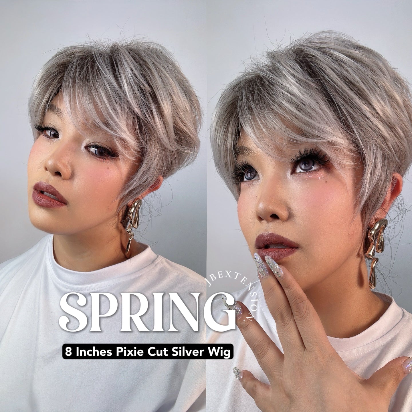 HOT OF SEASON - Pixie Cut Silver Fashion Women Wig SPRING
