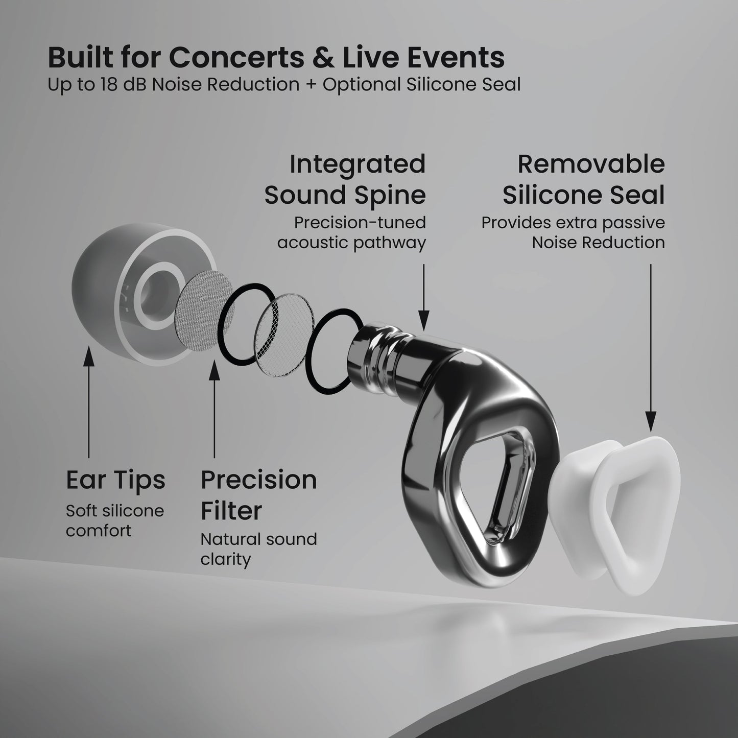 ZENZ - Ignite Pro Earplugs - Silver