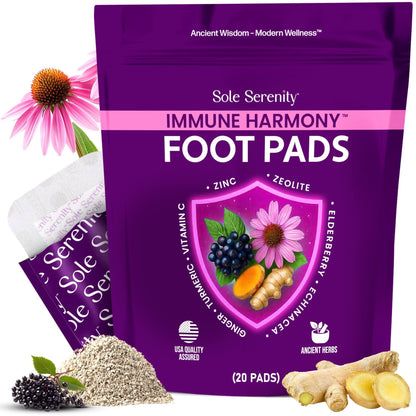 Immune Harmony Detox Foot Pads with Elderberry, Zinc