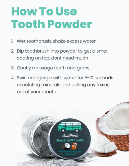 VanMan's Miracle Tooth Powder - Cinna-Bone 2 oz
