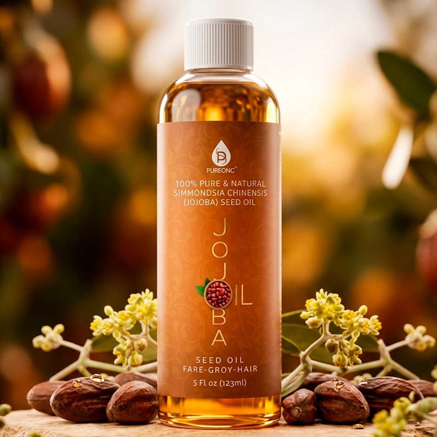 Aceite de jojoba dorado 100% puro y natural, 6 oz
