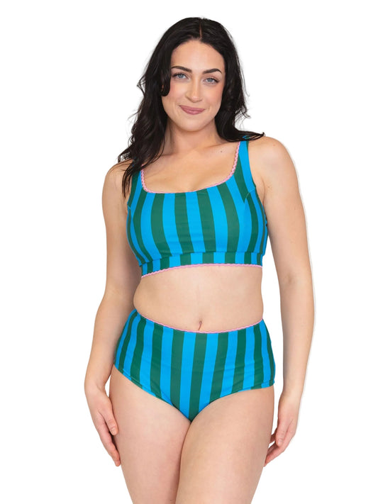 Juniper Stripe Scoop Bralette