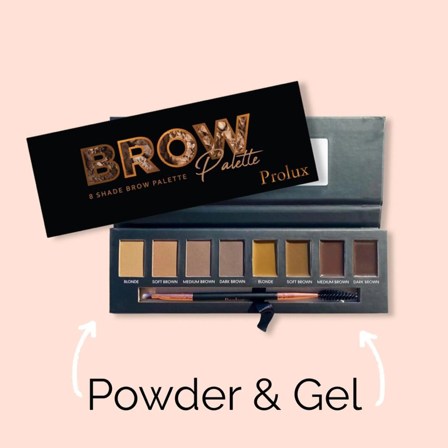 Kits de maquillaje para cejas | Paleta de 8 tonos con pincel