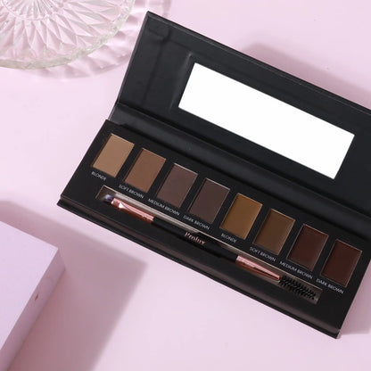 Kits de maquillaje para cejas | Paleta de 8 tonos con pincel