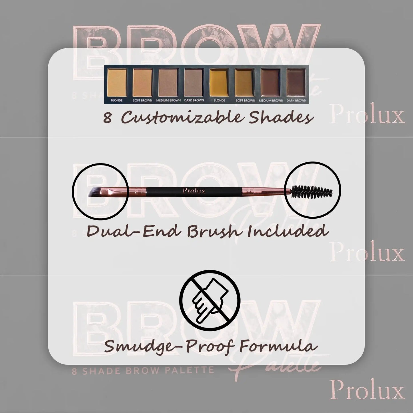 Eyebrow Makeup Kits | 8 Shade Brow Palette with Brush