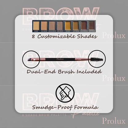 Eyebrow Makeup Kits | 8 Shade Brow Palette with Brush