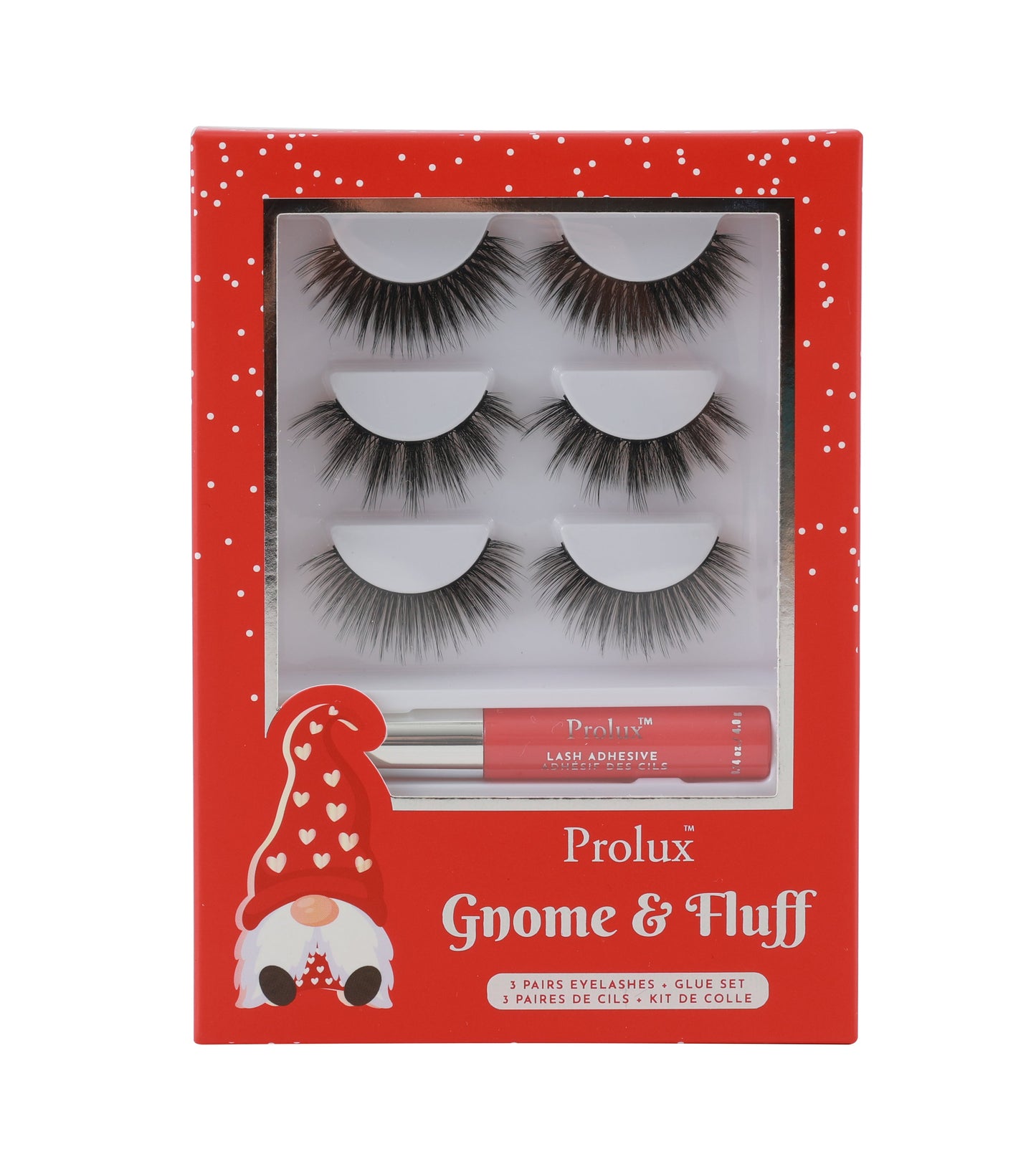 Gnome & Fluff : Lot de 3 paires de faux cils et colle