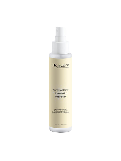 Haircare Keratin Shine Leave-In Hair Mist bottle on a white background