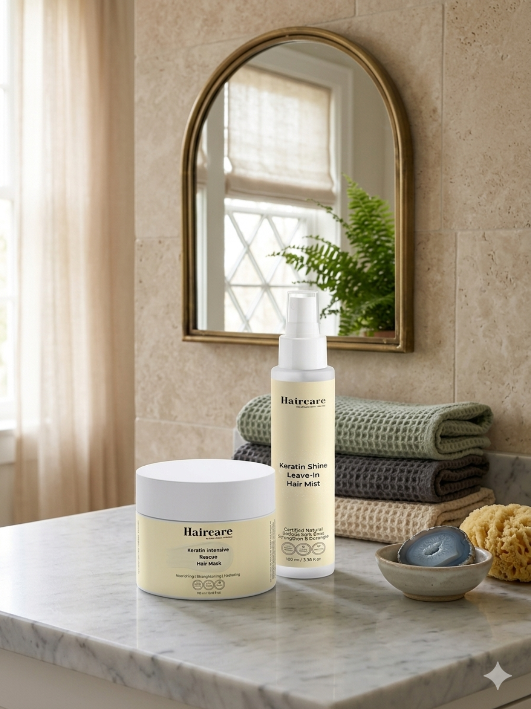 Keratin Light Bundle — COSMOS Natural certified, marine algae extract & shea butter