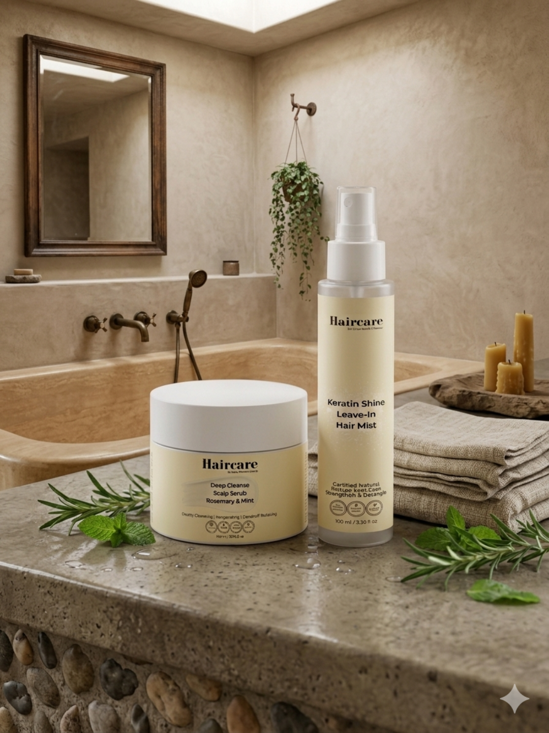 Keratin Mist & Scalp Scrub — kaolin clay, sour cherry shell, keratin, marine algae & citrus oils