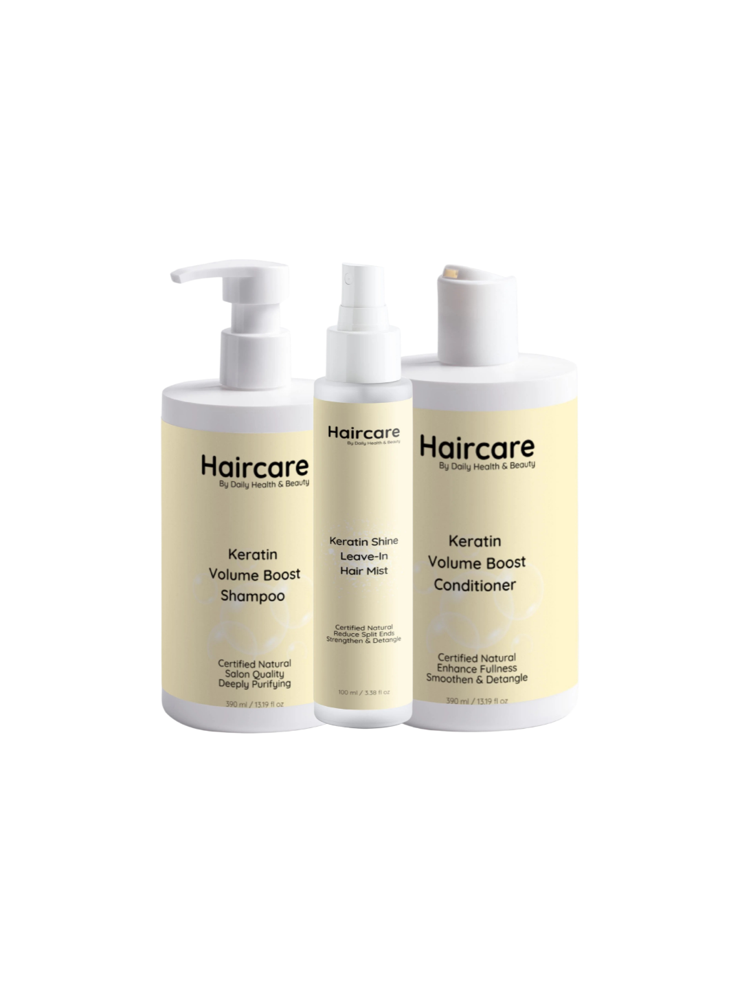 Keratin Volume Boost Shampoo/Conditioner/Hair Mist Bundle