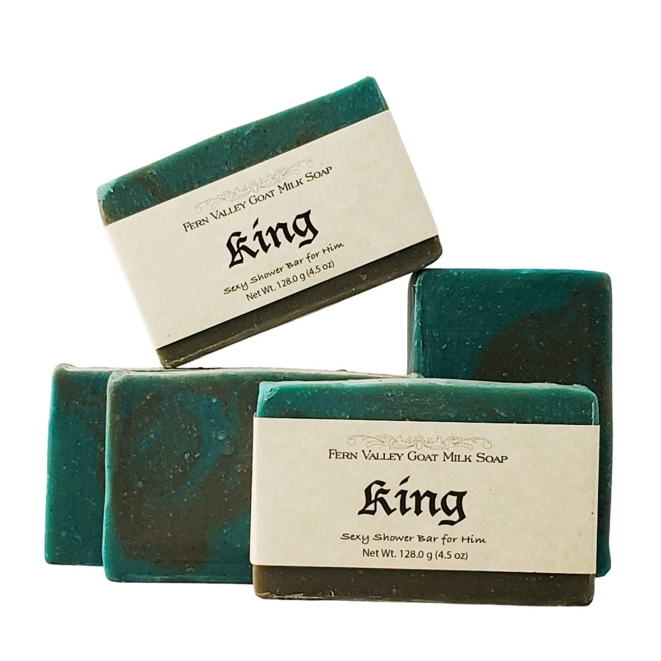 Jabón natural de leche de cabra | Exfoliante | King - Aroma a colonia sensual