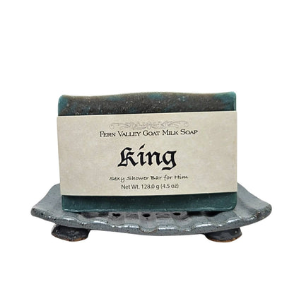 Jabón natural de leche de cabra | Exfoliante | King - Aroma a colonia sensual