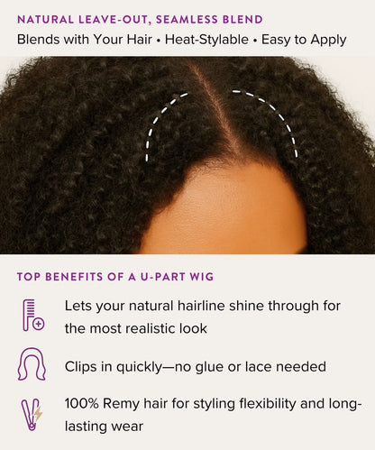 Tight Curly U-Part Wig
