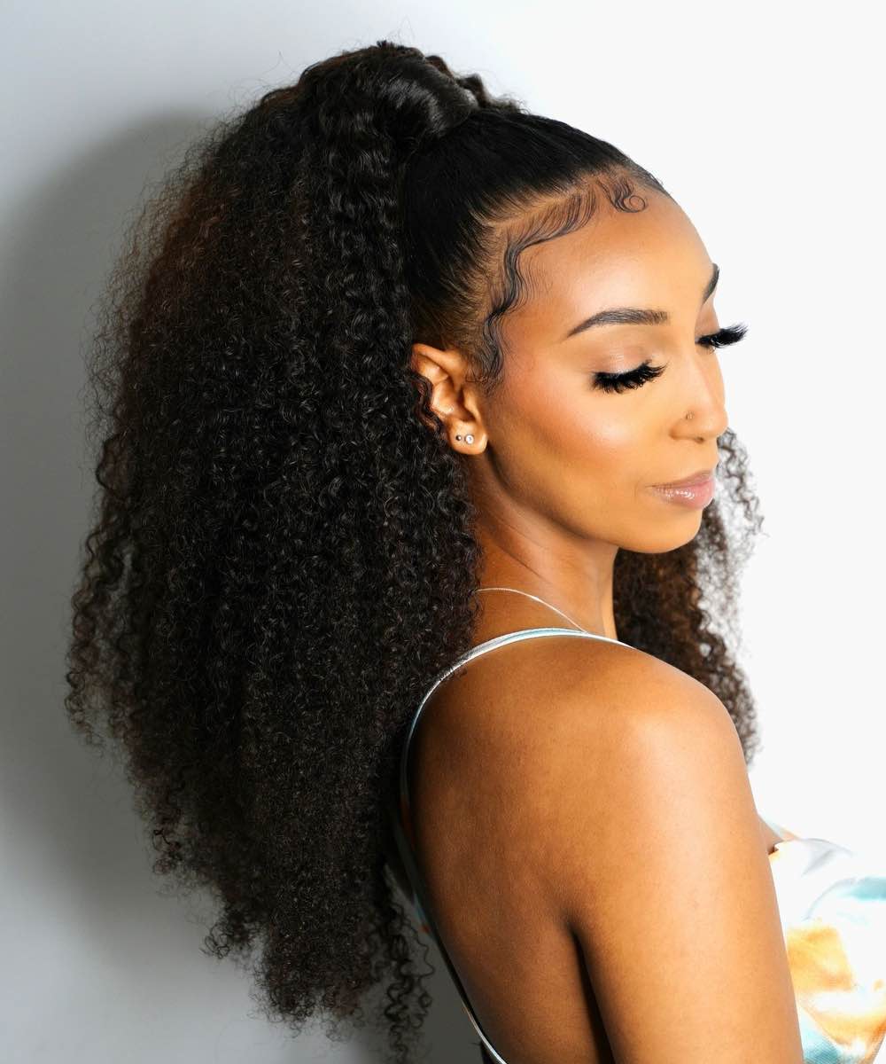 Kinky Curly Clip-In Ponytail Extensions