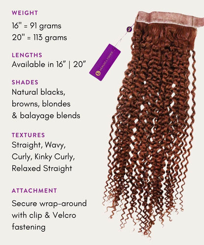 Kinky Curly Clip-In Ponytail Extensions