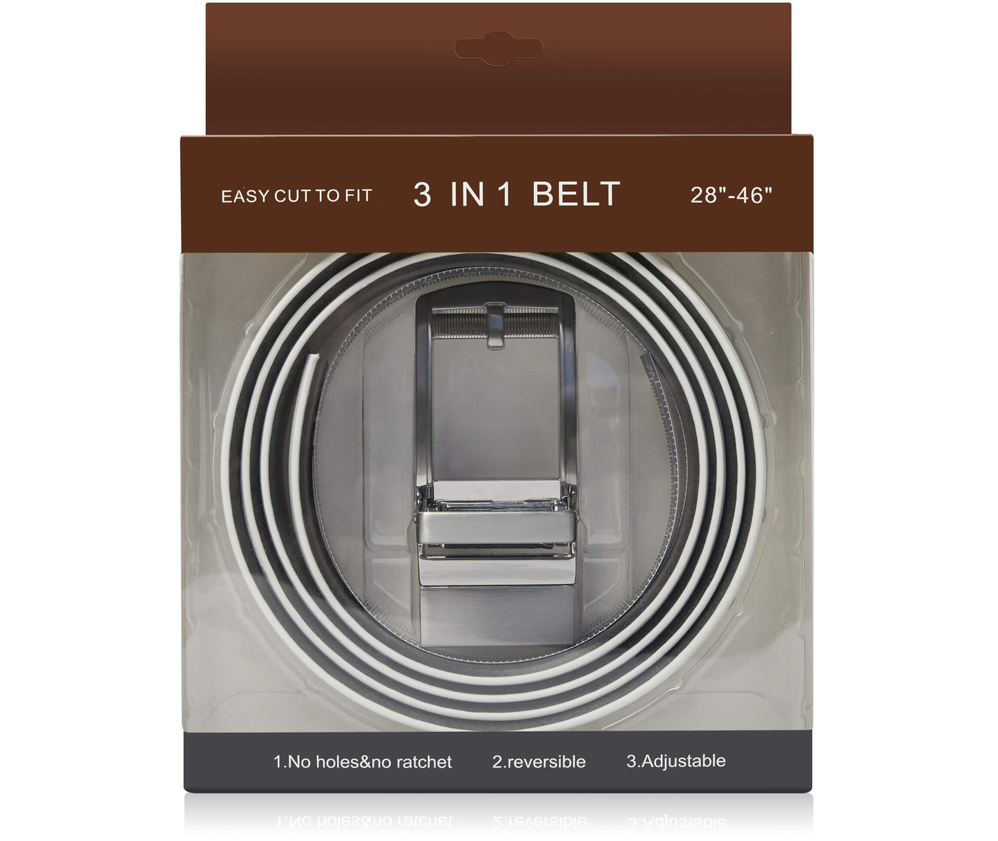 Leather Ratchet Reversible 3 in 1 Belt