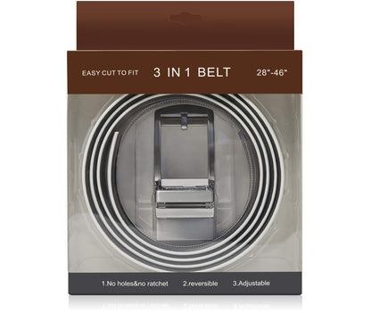 Leather Ratchet Reversible 3 in 1 Belt