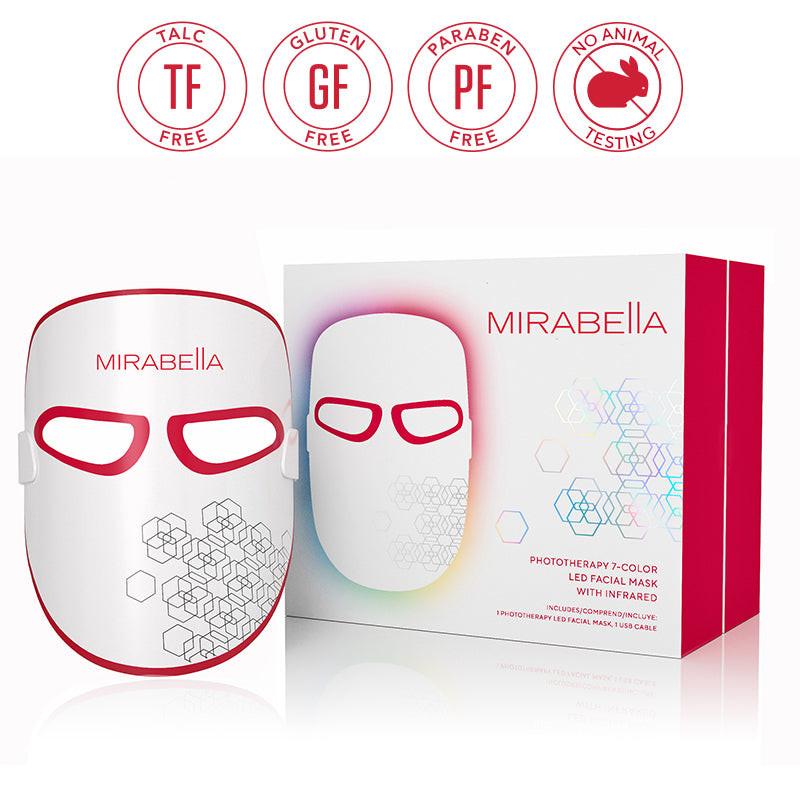 Máscara facial de fototerapia LED de 7 colores con infrarrojo cercano