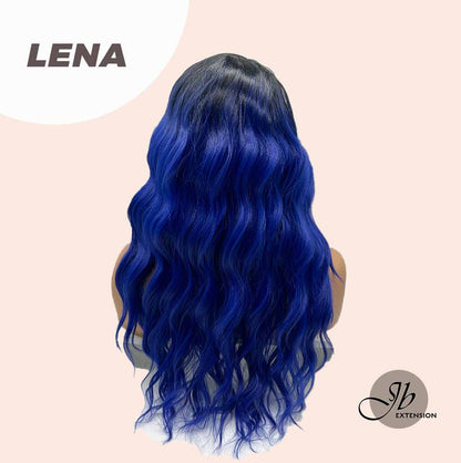 JBEXTENION 24 Inches Ombre Blue Body Wave Frontlace Glueless Wig LENA