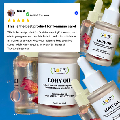 Effective Results Bundle: Premium LOHV YONI GEL feminine wash & LOHV ROSE OIL Bundle Full-Size