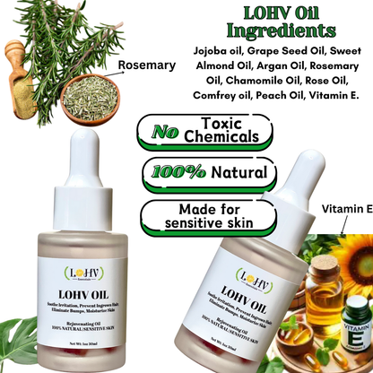 Effective Results Bundle: Premium LOHV YONI GEL feminine wash & LOHV ROSE OIL Bundle Full-Size