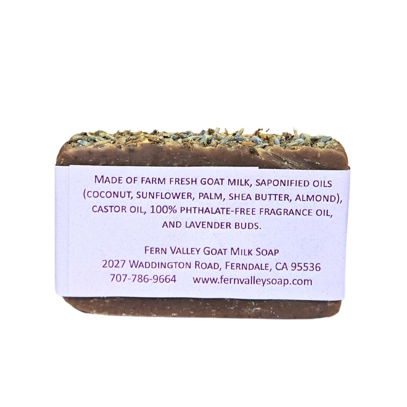 Jabón artesanal de leche de cabra | Hidratante de lavanda y ámbar negro