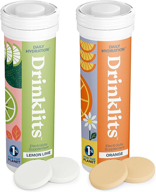 Lemon-Lime & Orange Electrolyte Tablets - 2 Tubes | 20 Servings