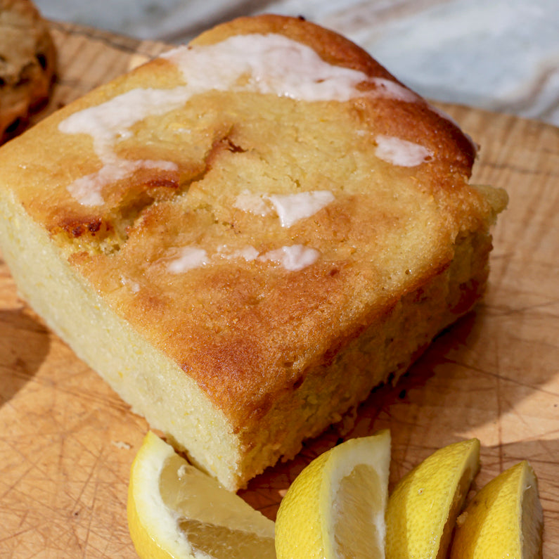 Lemon Glazed Zucchini Bread - Vegan