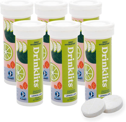 Lemon-Lime Best Electrolyte Sports Drink Tablets - 6 Tubes | 60 Servings