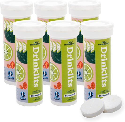 Lemon-Lime Best Electrolyte Sports Drink Tablets - 6 Tubes | 60 Servings