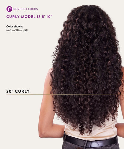 Extensiones de cabello rizado sin costuras con clip