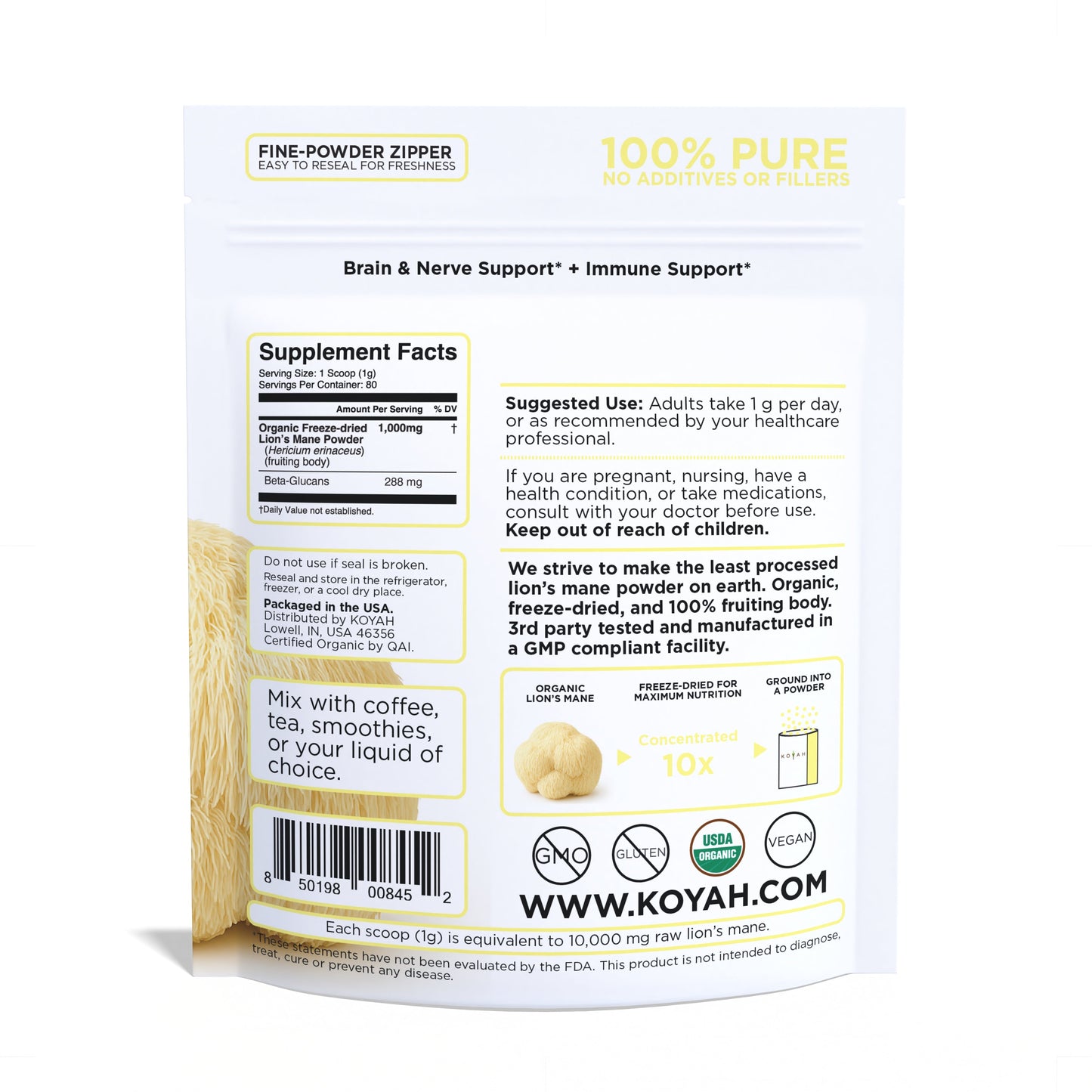 Organic Lion's Mane Powder