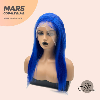 JBEXTENSION Real Human Hair 18 inches 13X5 Lakefront Free Parting 150 Density MARS ( Cobalt Blue )