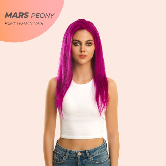 JBEXTENSION Real Human Hair 18 inches 13X5 Lakefront Free Parting 150 Density MARS ( Peony )