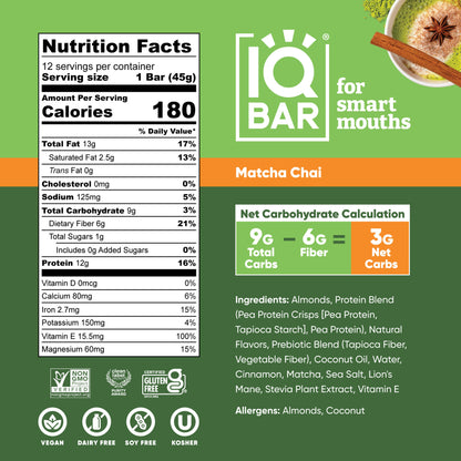 Matcha Chai (12 barras)