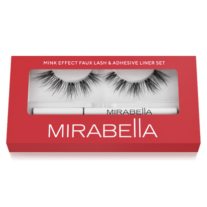 Mink Effect Faux Lash & Adhesive Liner Set